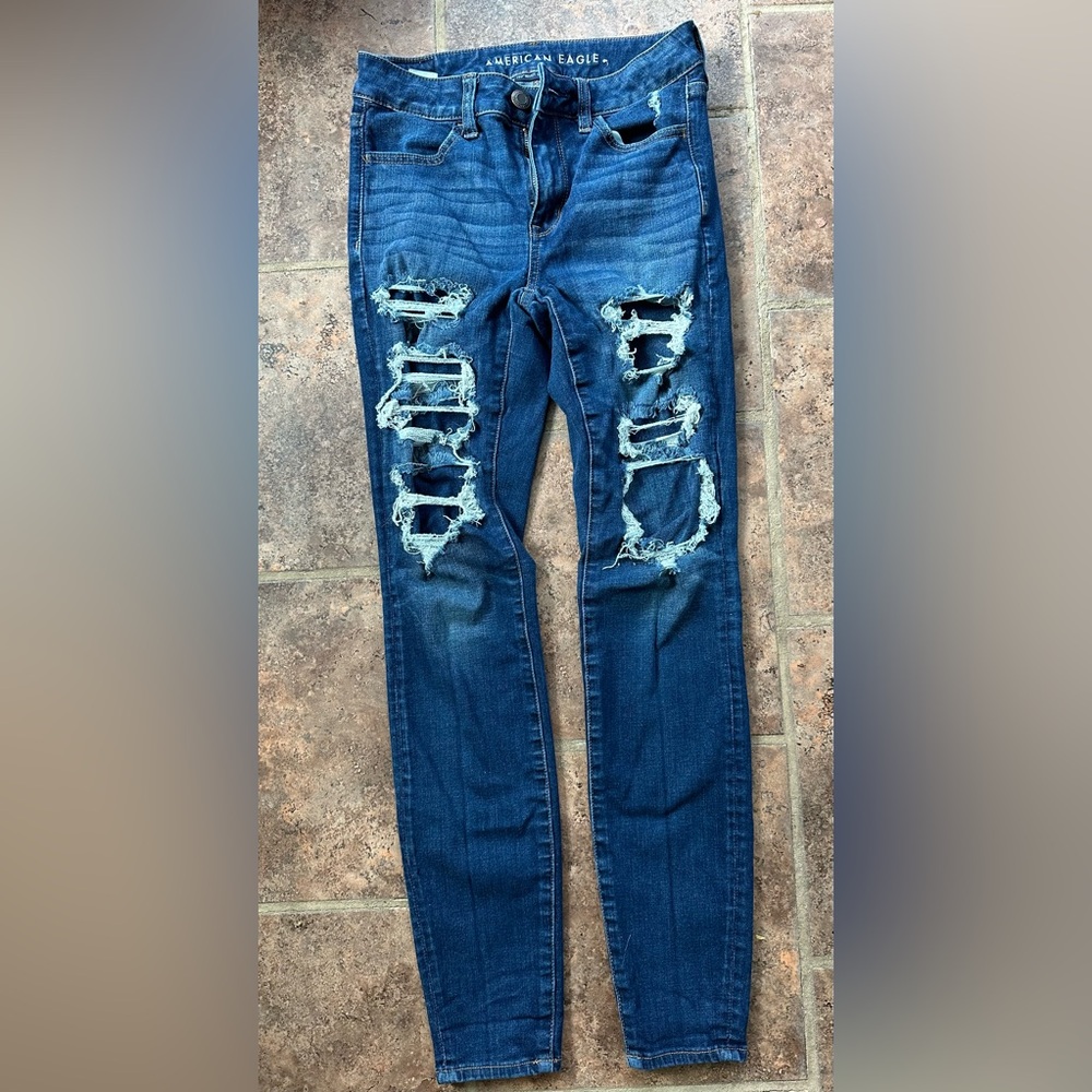 American Eagle High Rise Skinny Jeans size 4 Long